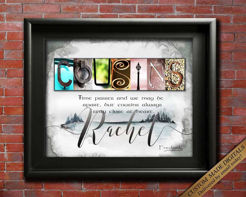 Gift for cousin wall art printable