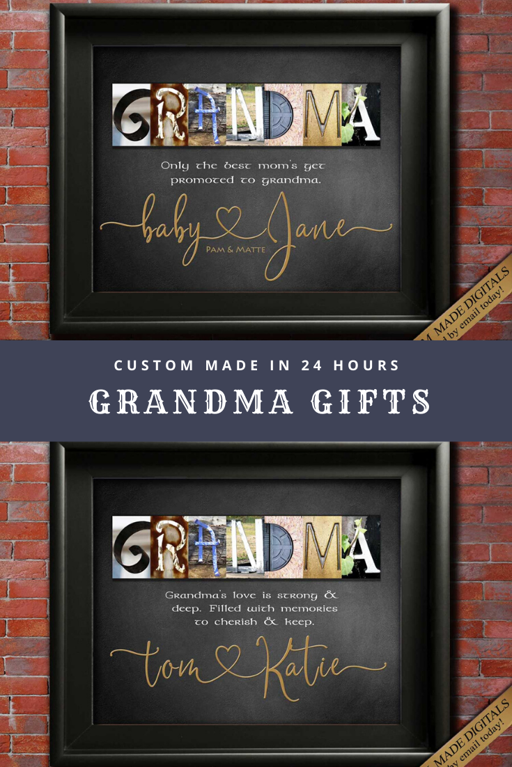Personalized Grandma gifts, Personalized Gift for Grandma gift persona –  Letter Art Gifts
