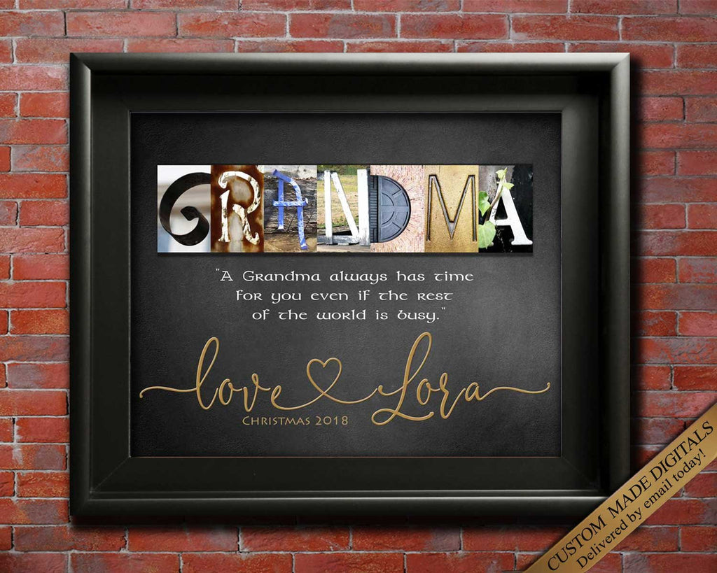 Grandma Gift for Christmas to print and frame
