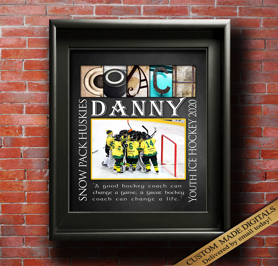 Hockey Coach Gift Printable with Hockey Team Thank You Coach Gift Idea