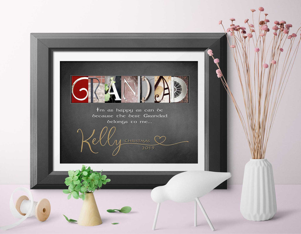 I'm as happy as can be the best grandad belongs to me