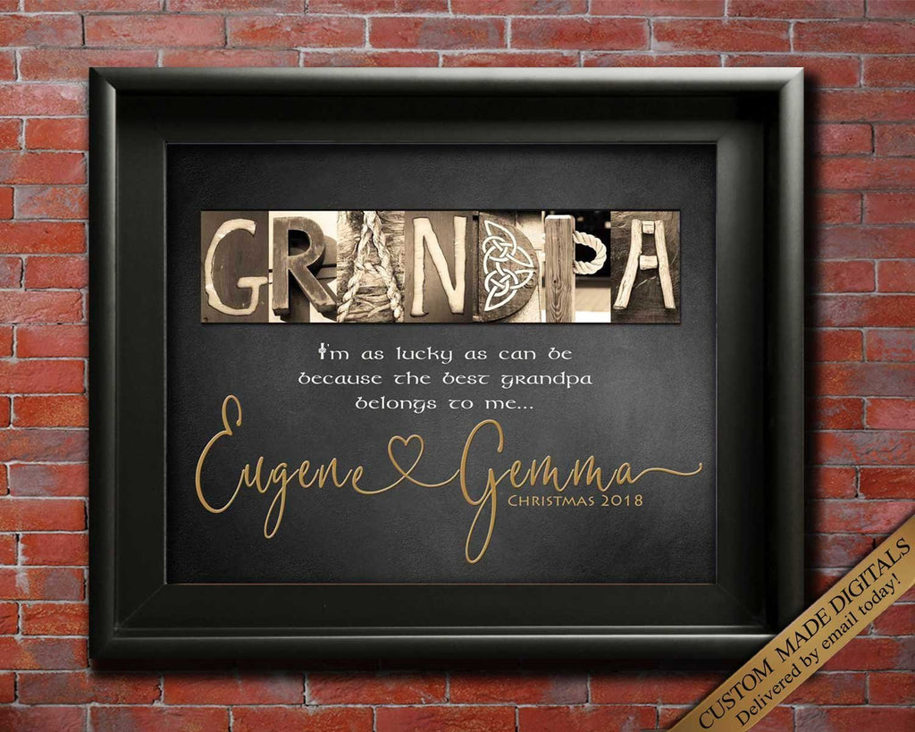 I'm as lucky as can be quote Grandpa gift
