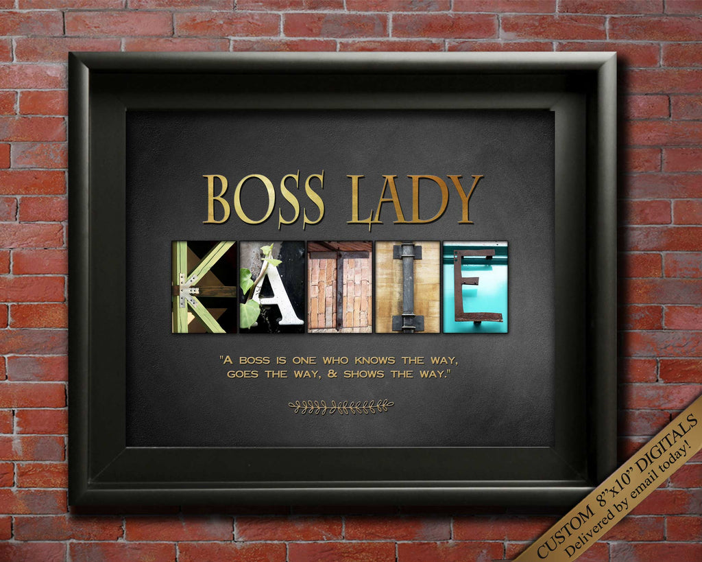 Female Boss Gift Printable Alphabet photography