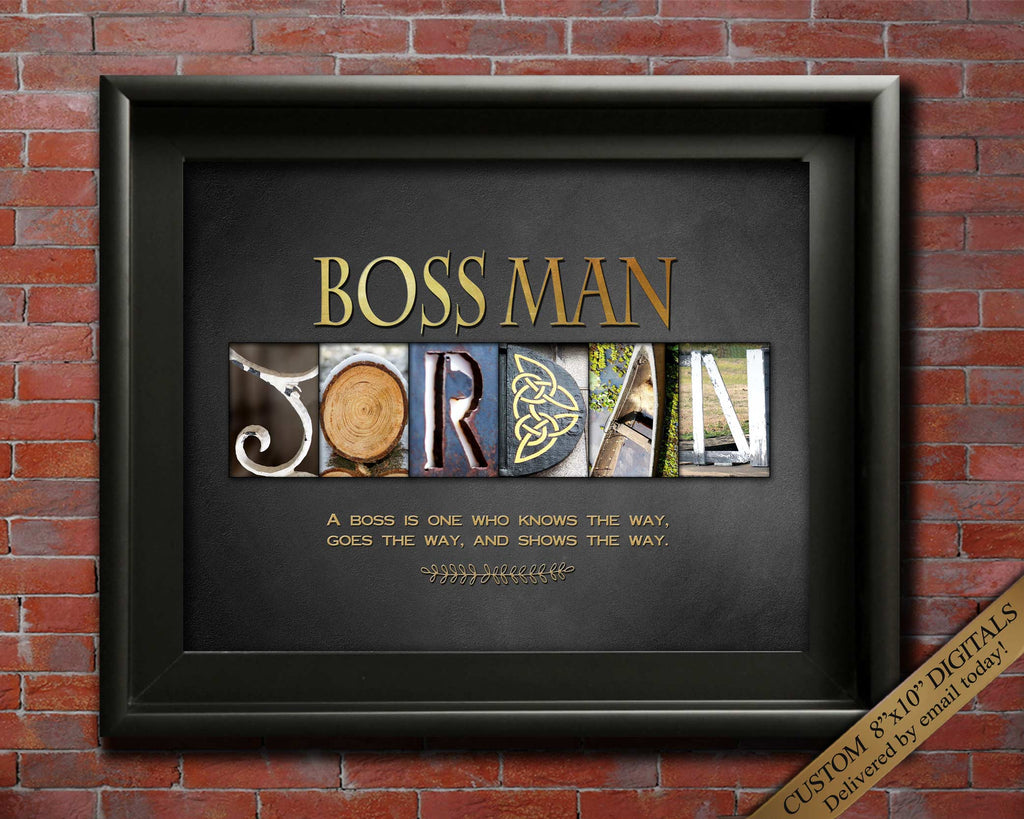 Boss Man Gift Printable Alphabet photography