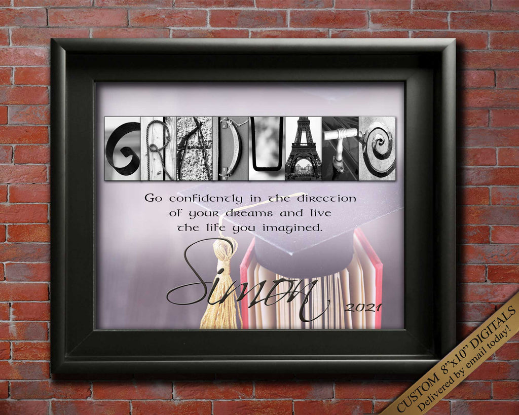 Personalized graduation go confidently in the direction