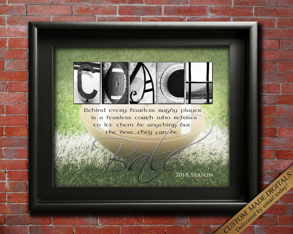 Custom rugby coach gift