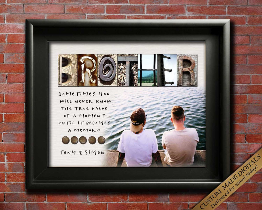 Wall Art Brothers quote gift for Christmas