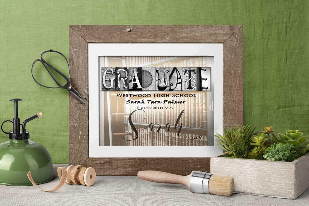 Wall Art Graduate Gifts Personalized for High School