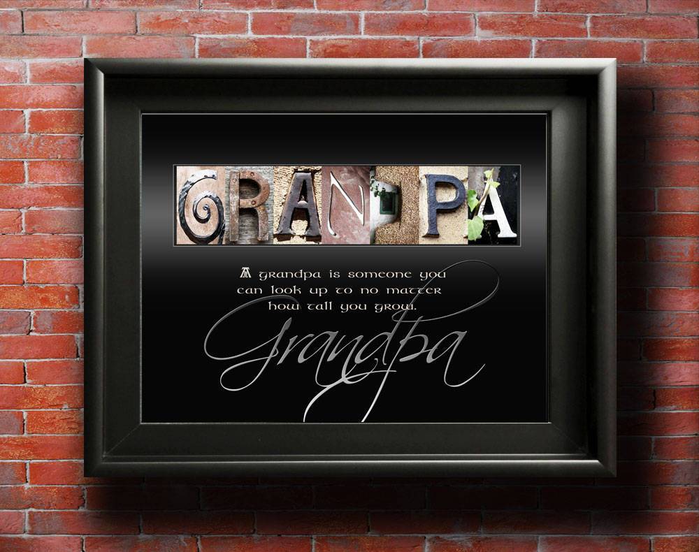 Wall Art Grandpa Gift Personalized Quote Print