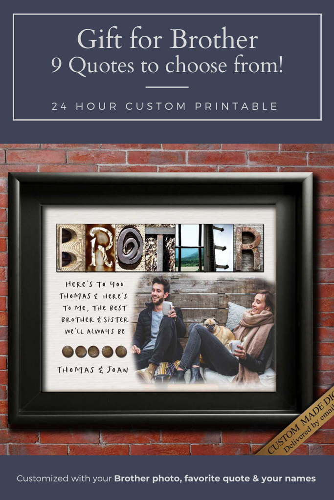 Wall Art brother sister quote gift