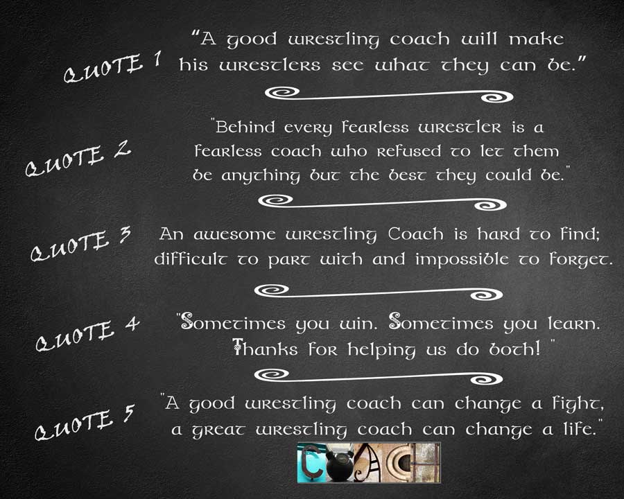 Wrestling Coach Gift Quotes