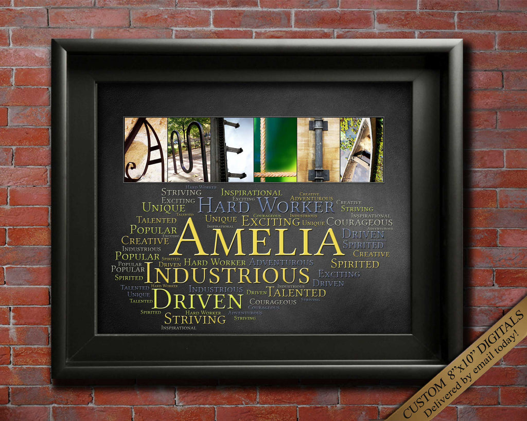 Amelia Name Origin Gift Printable
