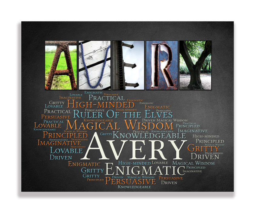 Avery Name Meaning Gift 4 Digital Prints Letter Art Gifts