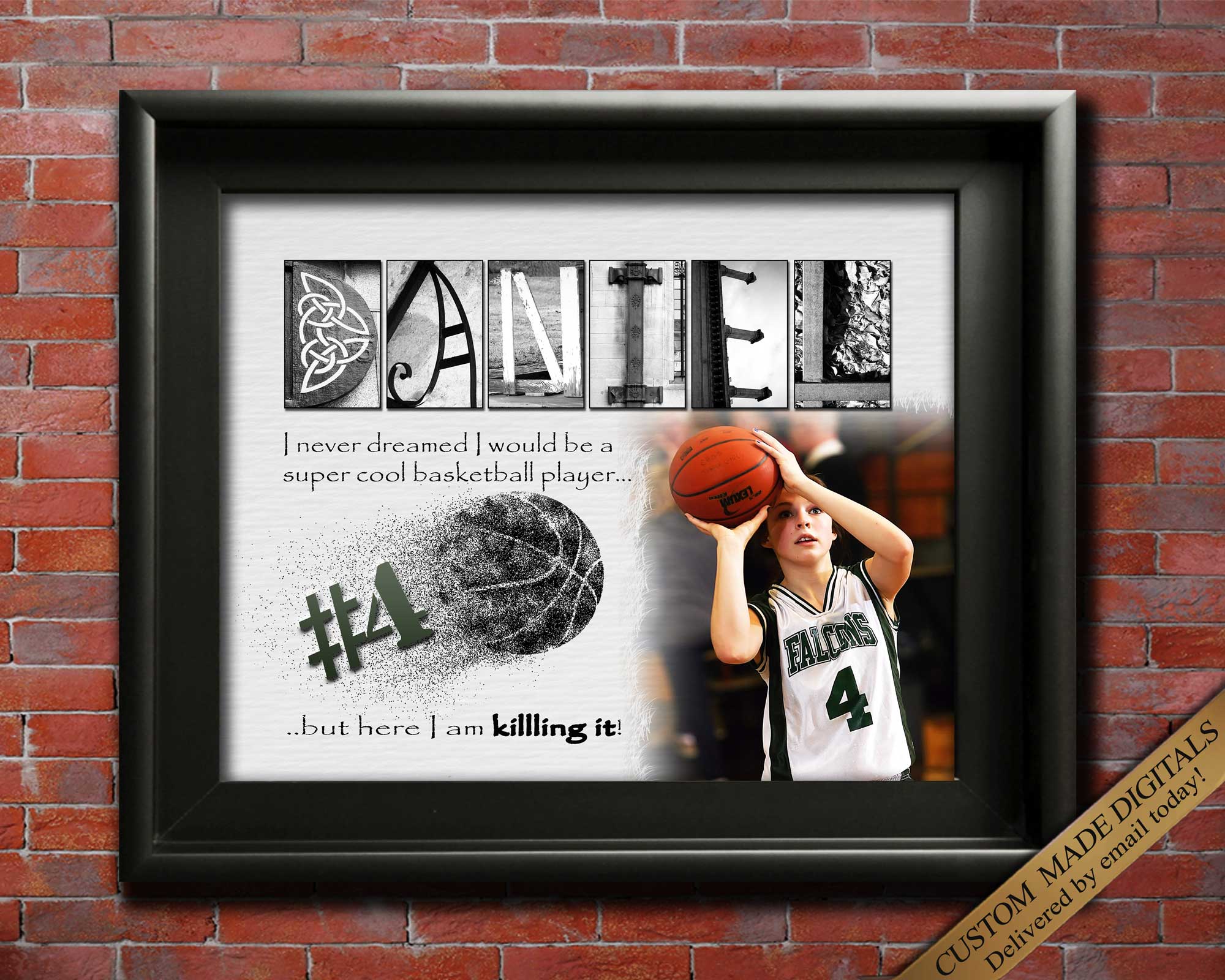 Basketball Player Gift Ideas, Basketball Award, Boys Girls Youth Senior Basketball Personalized Printable