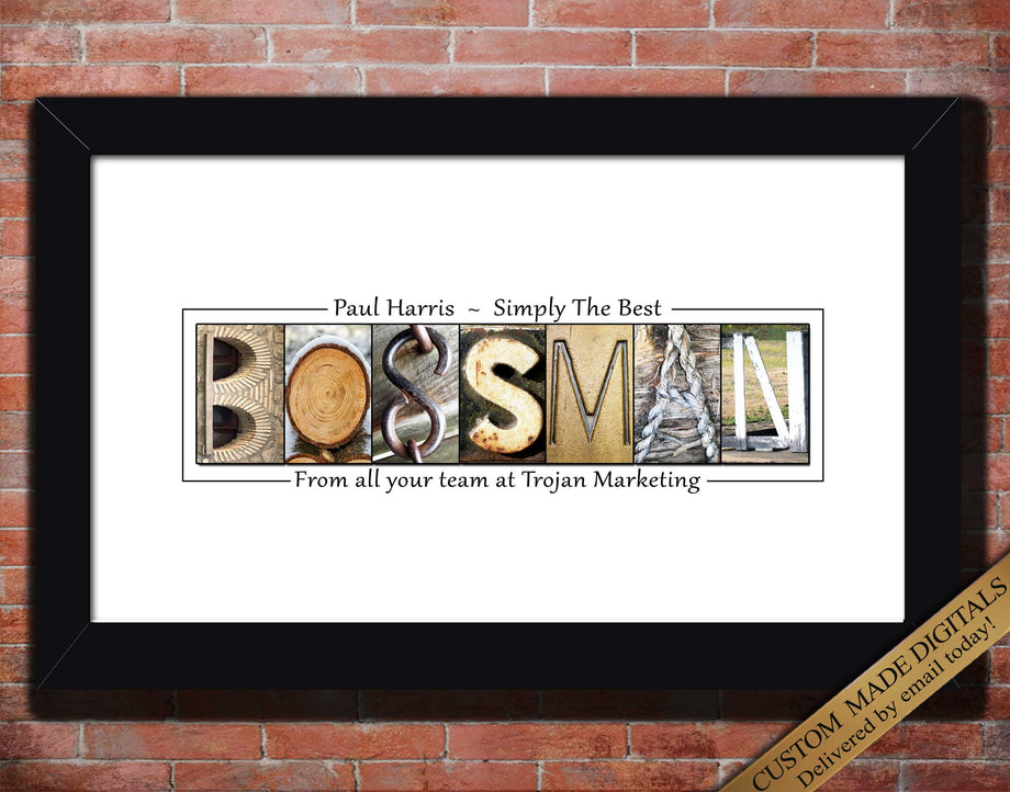 Boss's Day 2023 Boss Man Gift Boss Gifts for Men Boss Gift for Office –  Letter Art Gifts