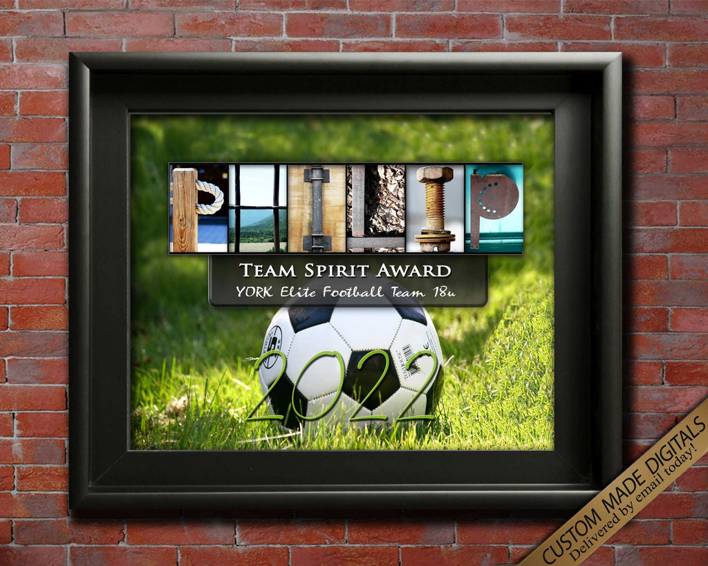Football Player Award Team Spirit Certificate