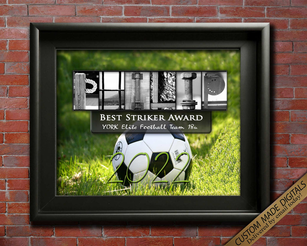 Football Player Award Best Striker Printable