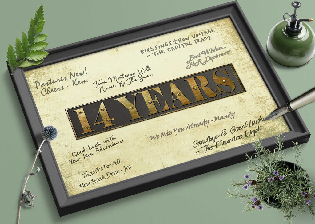 Cheers 14 Years celebration guest book printable