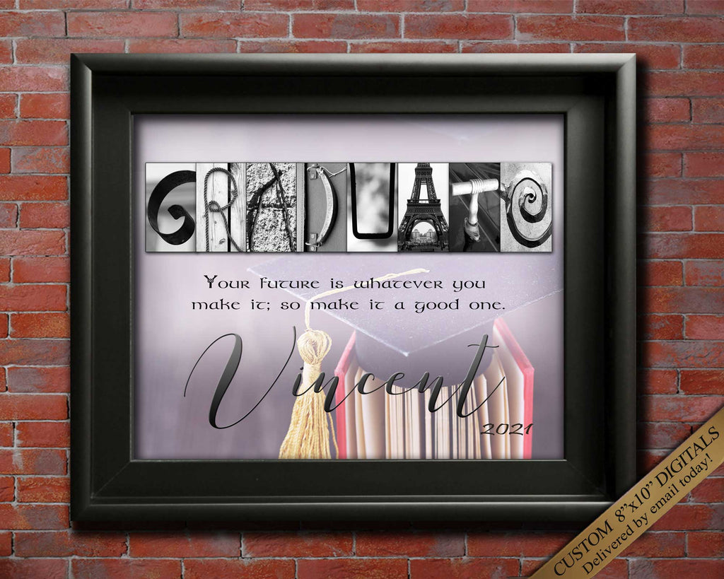 graduation quote gift your future is whatever you make it