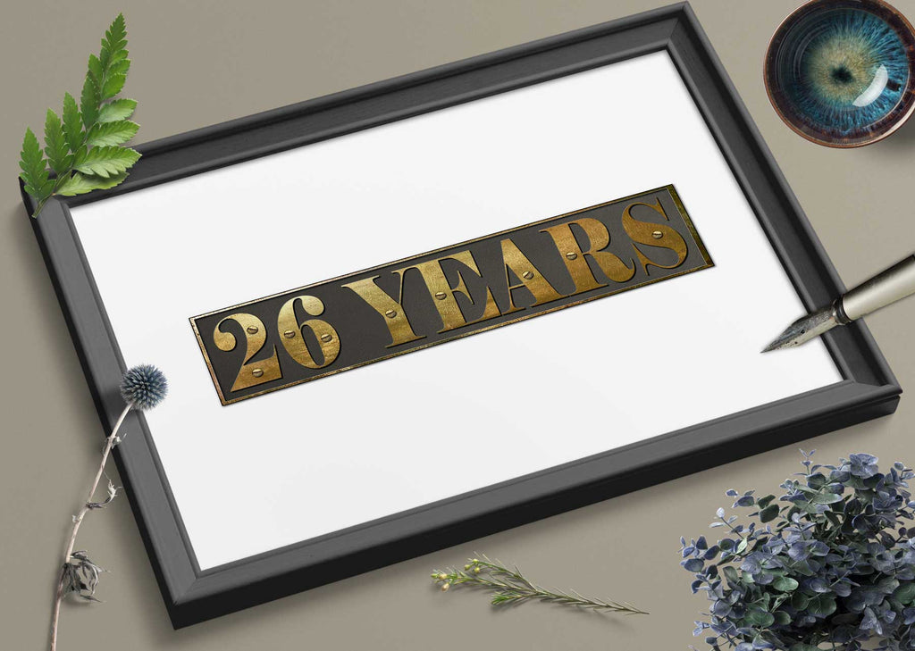 Handmade 26 Years Wall Art Printable guest book