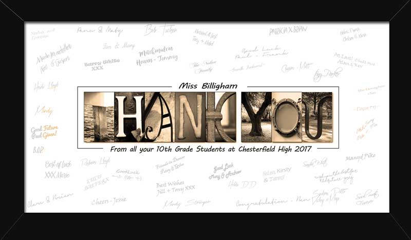Teacher Thank You  Signing Gift