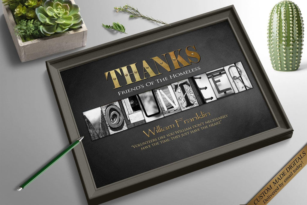 Personalized Gift for Volunteer Printable