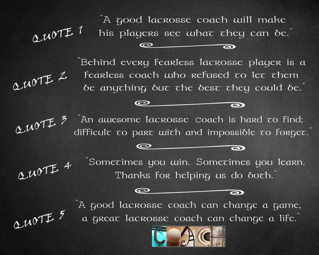 Lacrosse Coach Gift Quotes