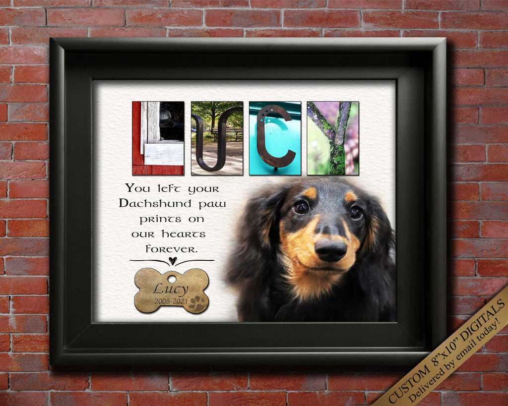 memorial dachshund dog wall art