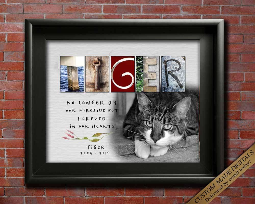 personalized gift for Cat Memorial print