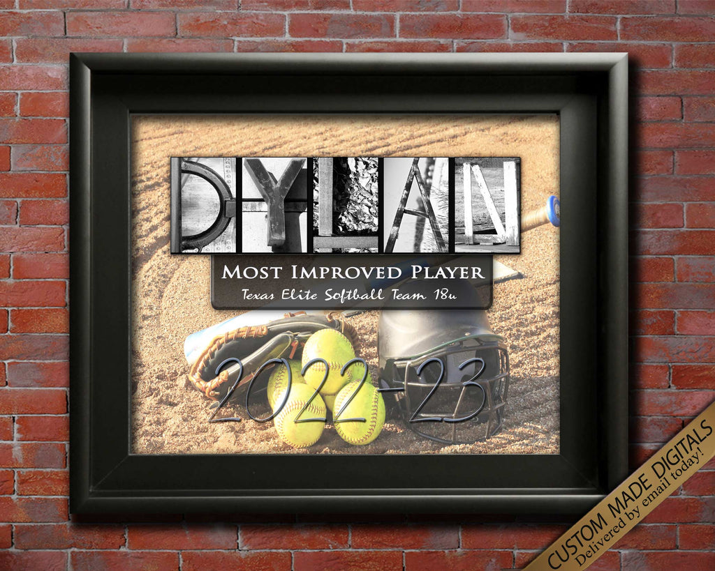 Custom Softball Player Awards End Of Season