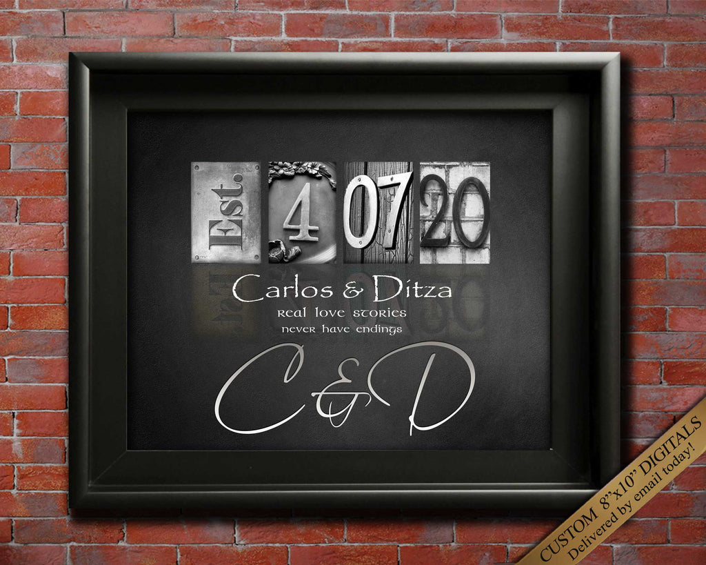 Custom Wedding Date Gift