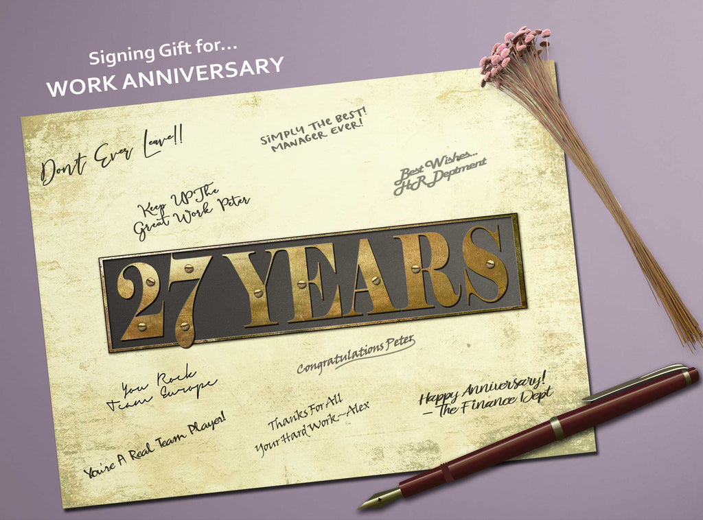 Employee-anniversary gift 27 years service